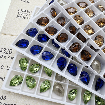 施钻4320尖底水滴美甲华子钻10*7