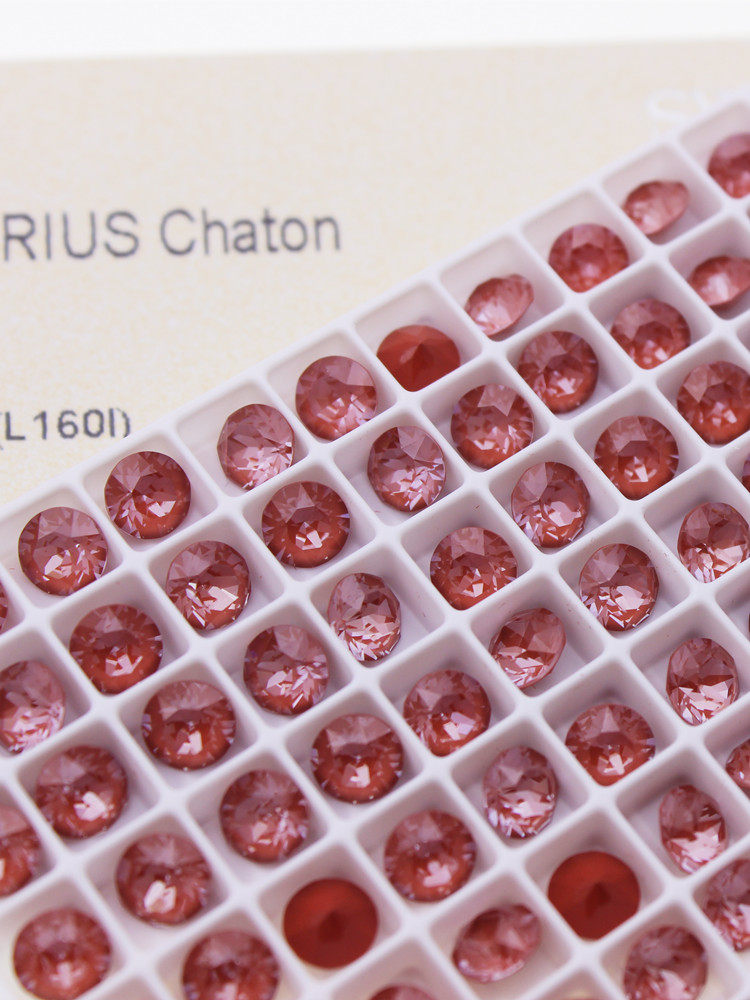 施家水钻1088尖底圆形钻L160I褐 美甲堆钻华子钻DIY饰品耳钉粘钻