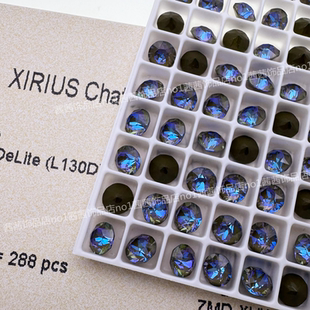 施家水晶1088尖底圆形钻001L130D典雅绿美甲饰品钻DIY堆钻华子钻