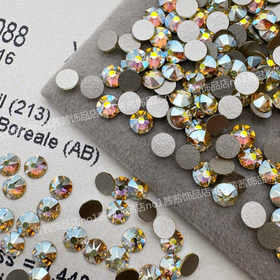 施家钻2088平底213AB淡黄AB美甲