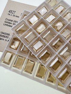 施家华子钻4527方糖美甲钻透底金色魅影 001GSHA大冰糖手工DIY钻