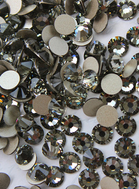 进口奥钻215透明黑色平底圆形2088美甲手机壳贴钻DIY饰品配件水晶