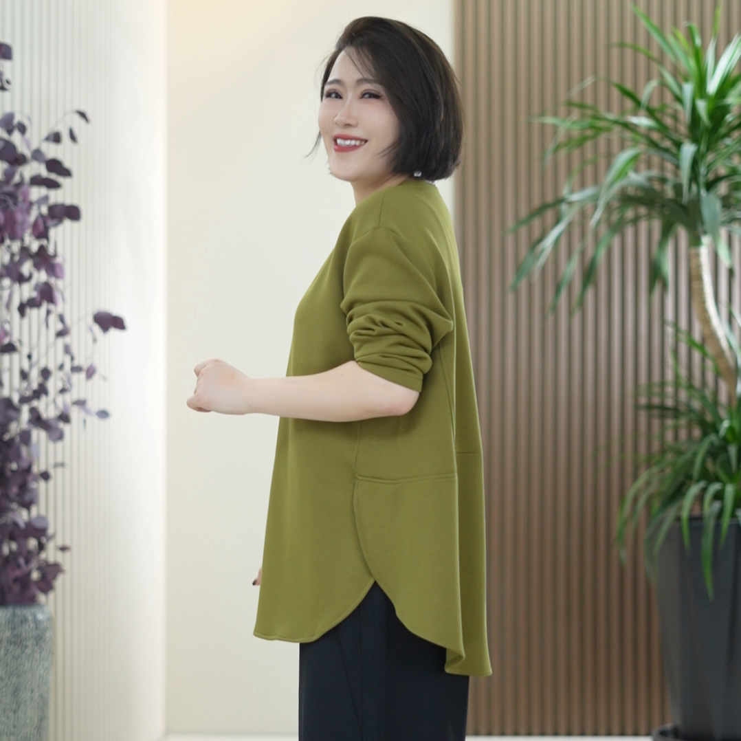 花瓣摆紧赛棉T恤高弹力柔韧有型软糯百搭大码显瘦打底秋季上衣女