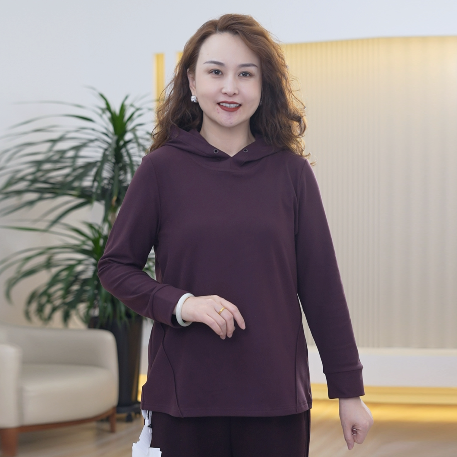 双面慕斯德绒卫衣大码高弹力保暖时尚百搭冬季连帽打底帽衫上衣女