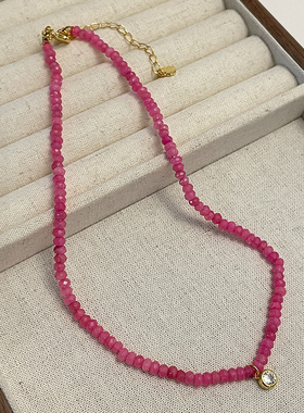 白百何同款火龙果色项链