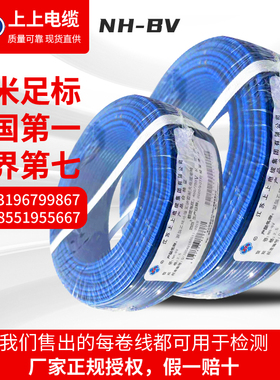 NH-BV消防线1.5/2.5/4/6/10/16上上电缆国标耐火单芯硬铜电线