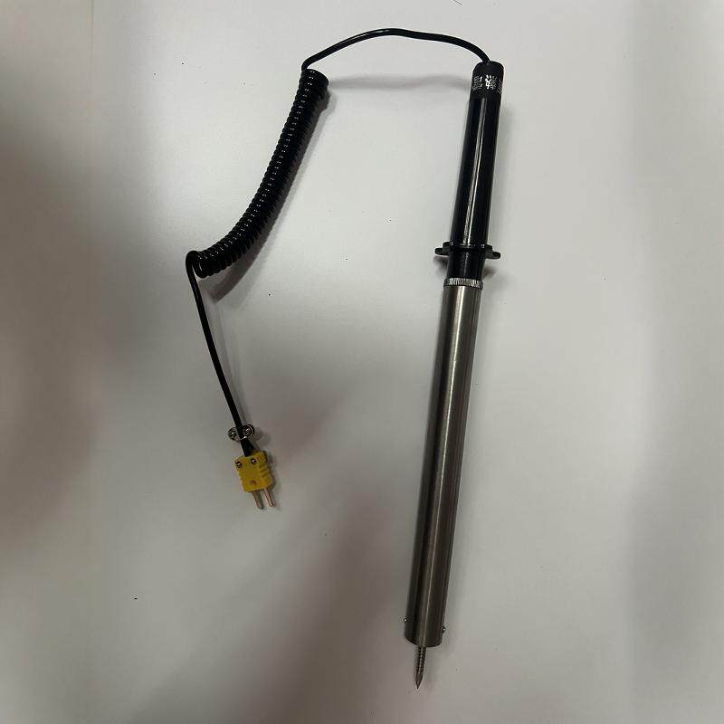 手持大手柄K型铠装热电偶 锌 铝水高温炉用温度探头测温棒双针