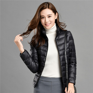 胖妹妹加肥加大码轻薄款羽绒服女士短款胖mm200斤超薄女装冬 清仓