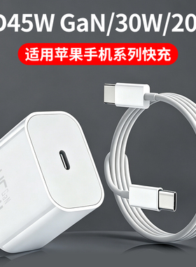 适用苹果充电器17手机充电头16 typec充头PD45W 30W快充iphone15充电器头14插头12双口13promax type C批发20