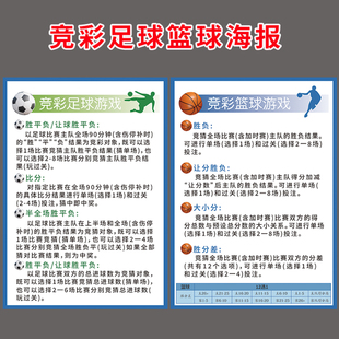 彩票店竞彩足球篮球海报传统足彩猜玩法大乐透七星彩排列指南海报