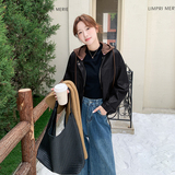 2025冬新款针织连帽保暖皮衣外套13193-P170-K268，女装皮衣，2C013
