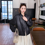 2026春新款百搭时尚立领皮衣2619-P145-K240，女装皮衣，2C013