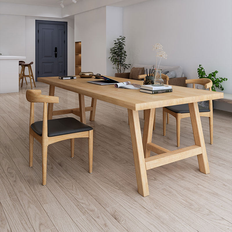 北欧简约全实木书桌电脑桌家用学习长桌客厅长方形写字台大长桌