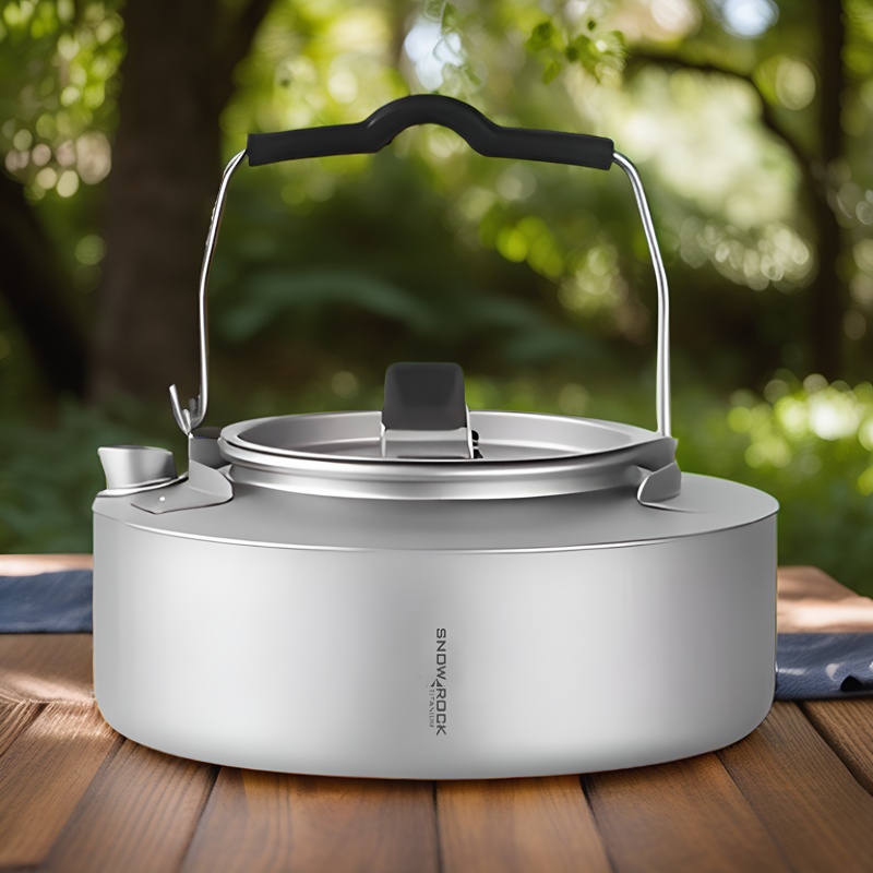 純鈦戶外燒水壺輕量便攜式露營