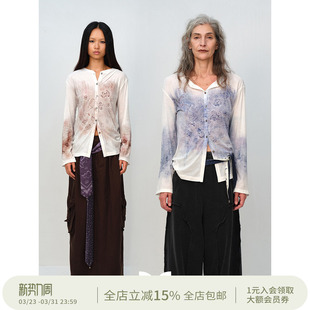 开衫 Square 休闲长袖 方圆原创设计涂鸦印染轻薄修身 Circle