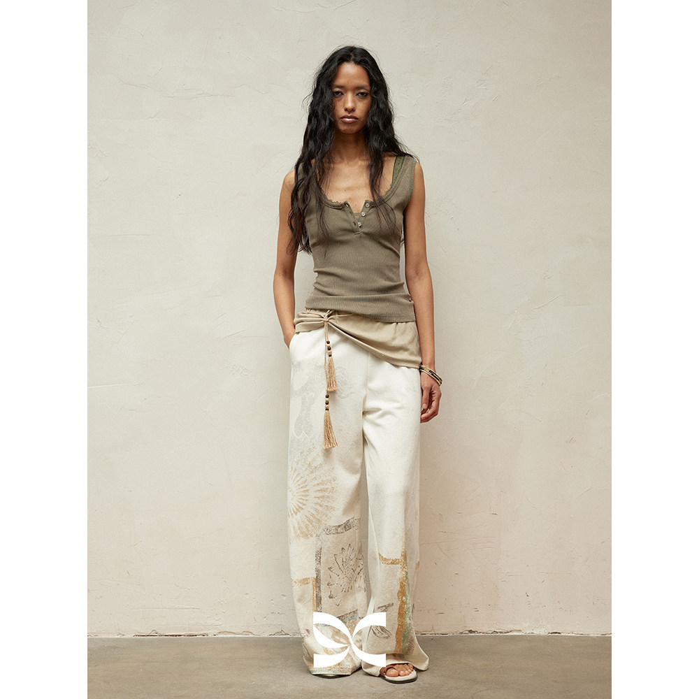 SQUARE CIRCLE 方圆度假感印花定制吊坠不规则裙摆裙裤卫裤长裤,女装/女士精品,卫裤,淘宝优惠券,粉丝福利购,淘宝优惠卷