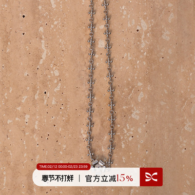 SQUARE CIRCLE方圆 原创小众设计立体花朵叠戴锁骨chocker短项链