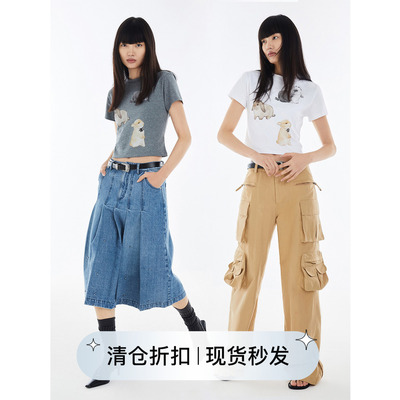 原创设计短袖兔子印花T恤