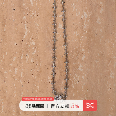 SQUARE CIRCLE方圆 原创小众设计立体花朵叠戴锁骨chocker短项链