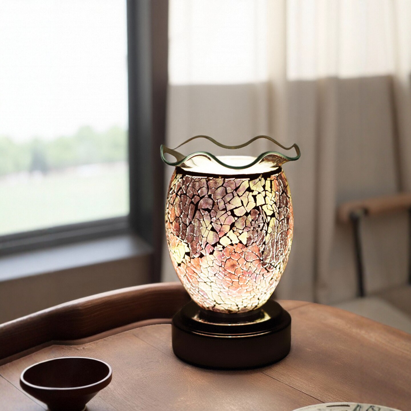 室内精油香薰灯精油灯马赛克香薰机家用插电卧室香熏灯浪漫熏香炉