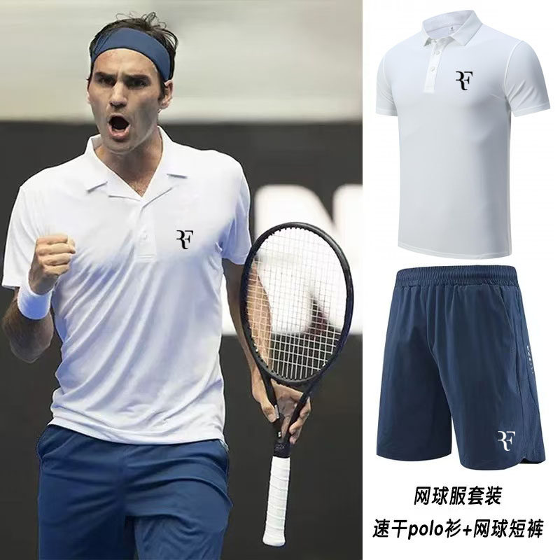 2025新款费德勒网球服男纳达尔速干运动套装透气小德网球短袖短裤