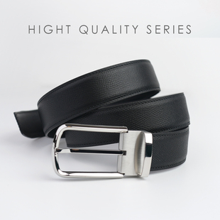 阿慕良品 MUSIGN 正品手掌纹牛皮高定不锈钢针扣男士休闲商务皮带