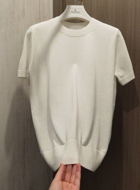 外贸尾BI收！120支细纱高支纯棉针织圆领短袖T恤上衣黑白基础女夏