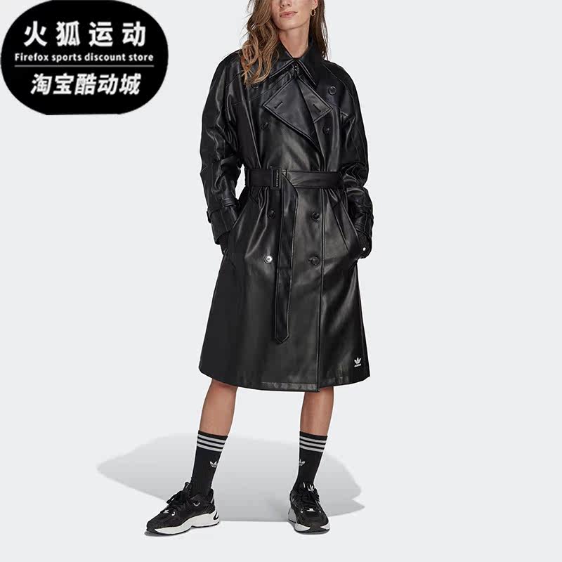 阿迪达斯女子皮衣夹克