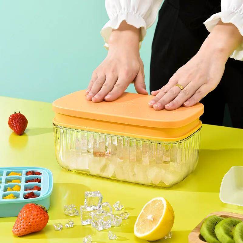 硅胶冰格模具制冰器家用冰块制作器冰块模具好脱模按压冰格制冰器
