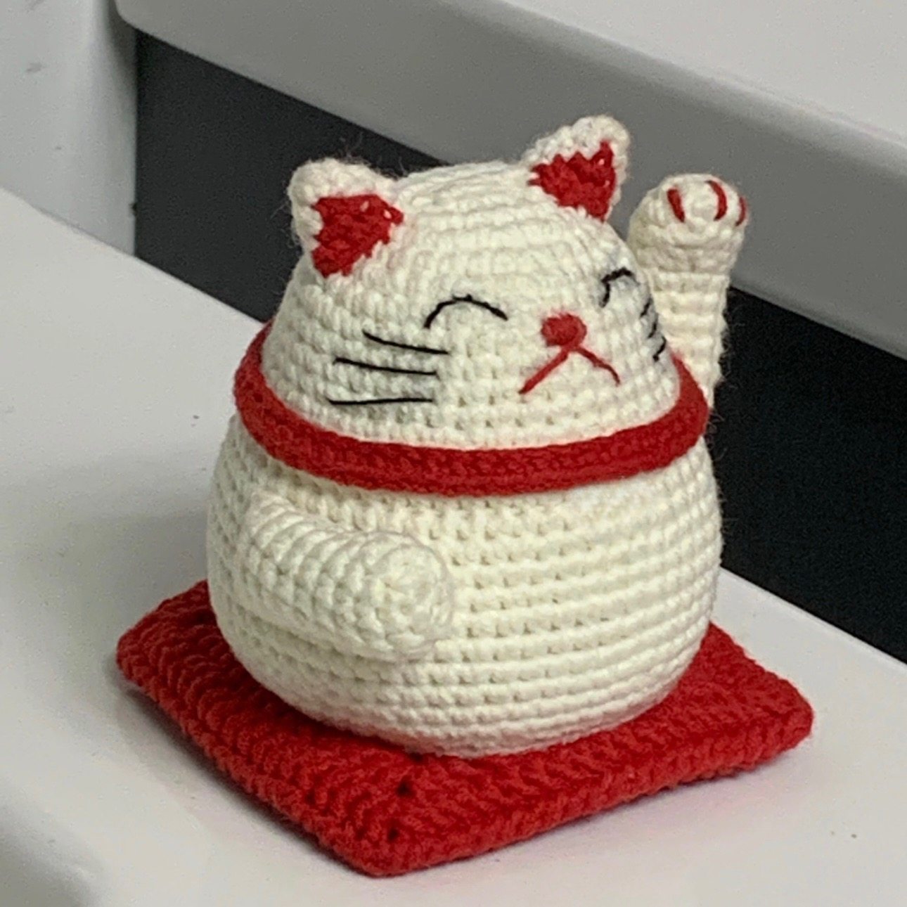 毛线diy手工钩织招财猫摆件编织材料包自制桌面装饰可爱招财创意,服饰配件/皮带/帽子/围巾,DIY编织材料包,淘宝优惠券,粉丝福利购,淘宝优惠卷