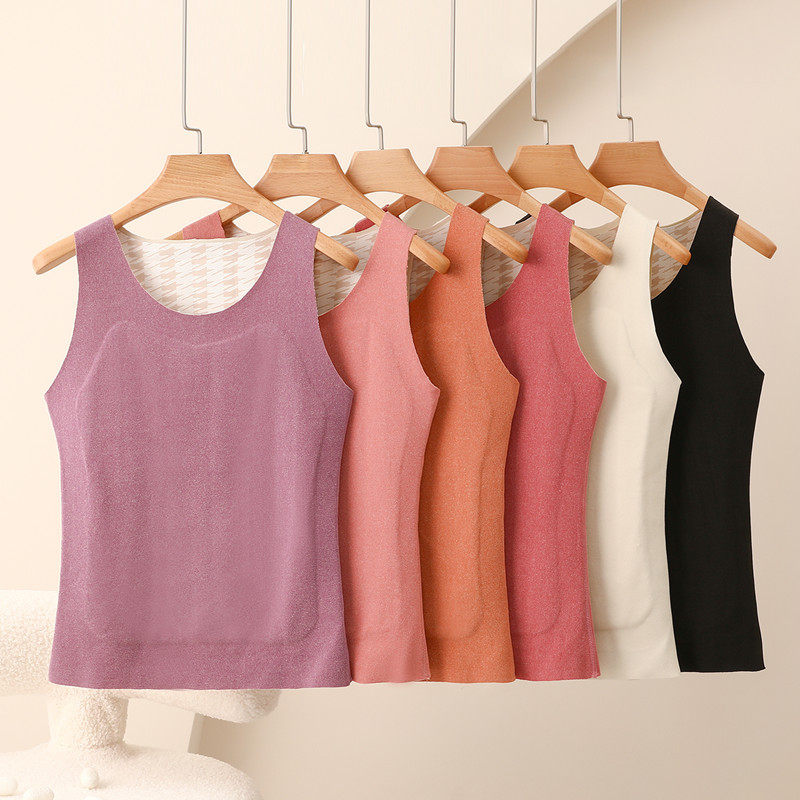 德绒羊毛保暖背心女秋冬无痕加绒加厚内搭马甲大码无袖内衣打底衫,女士内衣/男士内衣/家居服,保暖背心,淘宝优惠券,粉丝福利购,淘宝优惠卷