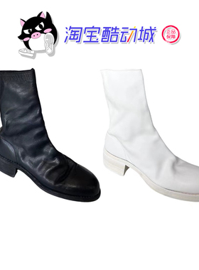 正品现货 GUIDI 788Z后拉链中筒中长靴白色红色黑色时尚女鞋