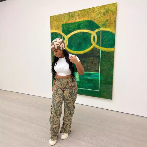 Women's camouflage loose casual zipper pocket pants女迷彩裤