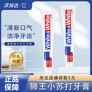 日本LION狮王大白牙膏小苏打清新口气清洁牙齿含氟洁净去渍