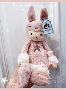 绝版正品英国Jellycat Perky 粉色小兔玩偶赫普毛绒玩具礼物