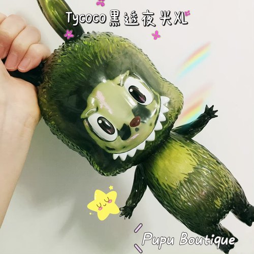 龙家升labubu tycoco compact黑透夜光XL号夜场限定情人节限定