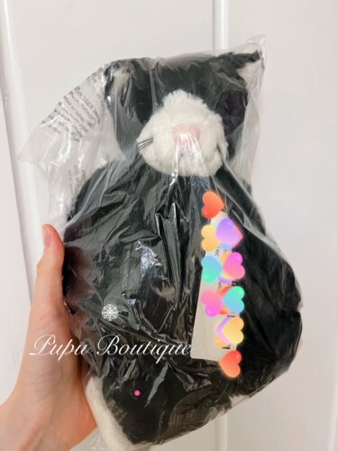 停产正品英国Jellycat Bashful Black White Kitten黑白害羞猫咪