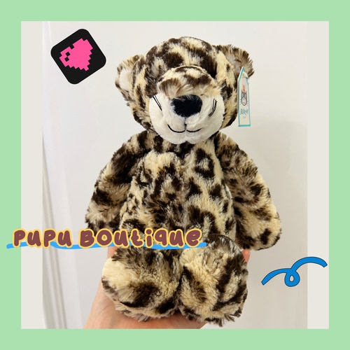 绝版正品英国Jellycat bashful leopard害羞豹子毛绒玩偶