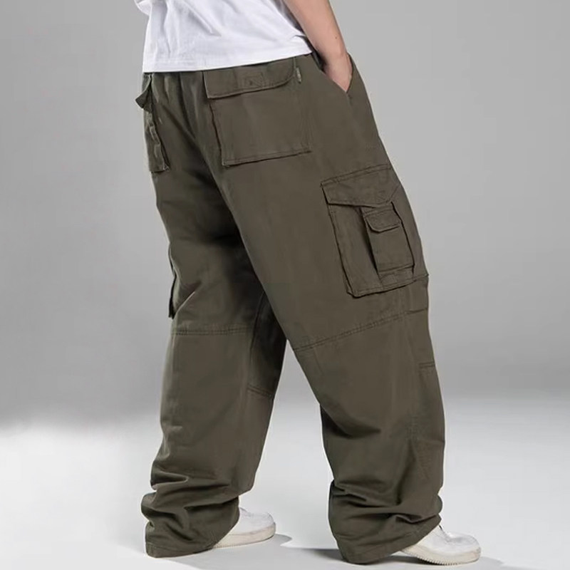 长裤男工作裤宽松型多口袋