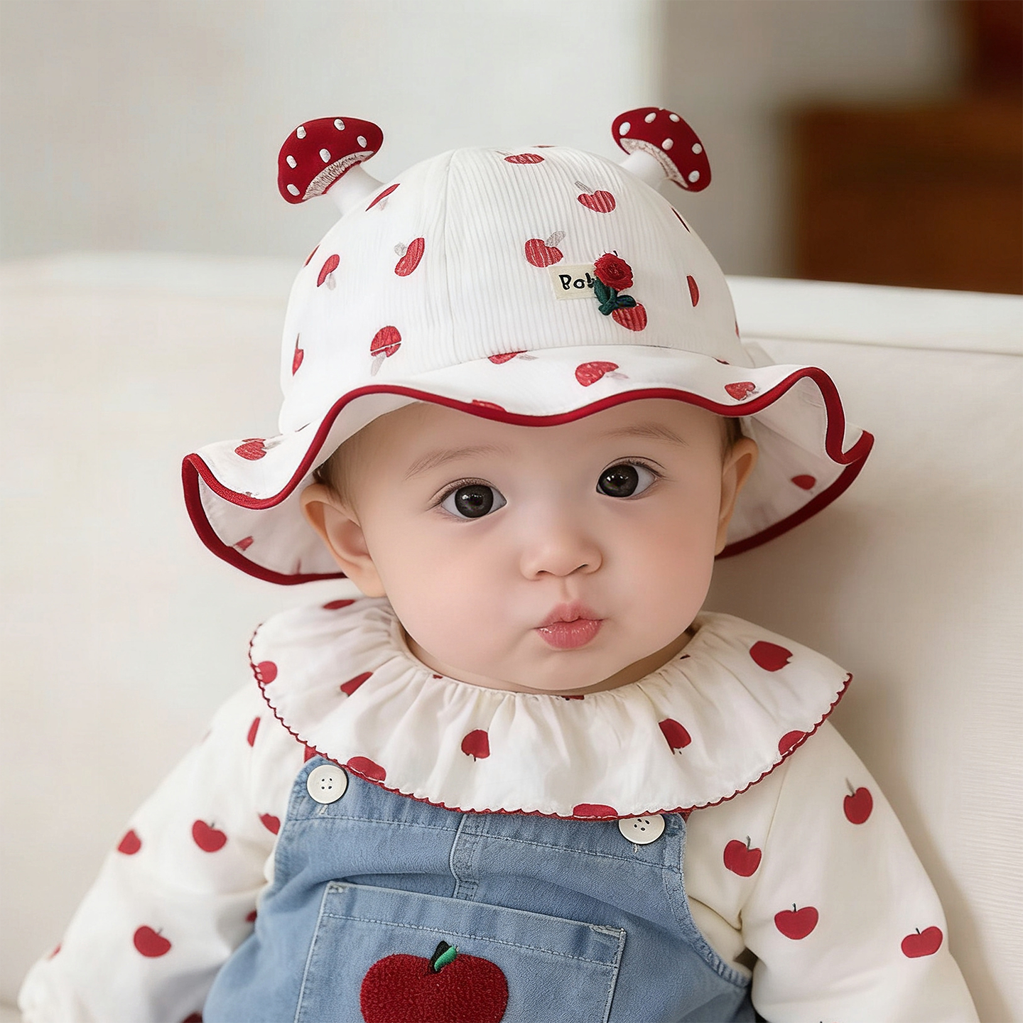 ins韩系宝宝帽子春秋薄款公主渔夫帽女婴儿小月龄遮阳防晒盆帽夏,童装/婴儿装/亲子装,帽子,淘宝优惠券,粉丝福利购,淘宝优惠卷