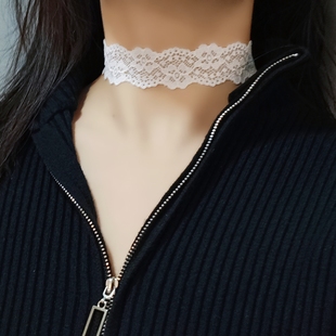蕾丝脖套护颈项链遮颈纹疤痕饰品装饰薄款夏季新款蕾丝边颈带