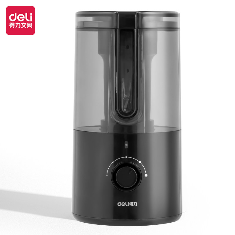 得力VA8-1全自动削笔机(黑色1个)萌咿款5档美术学生 书写转卷笔刀