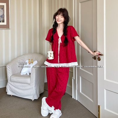 小熊家睡衣女款2026年新款套装薄