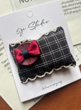 5yi Studio手工小抱枕发夹可爱秋冬ins风温柔发饰