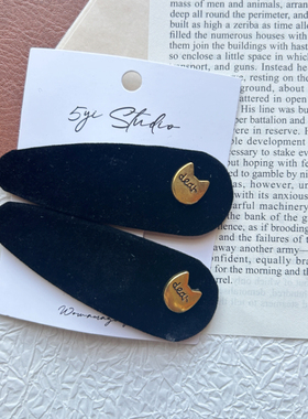 5yi Studio “猫语”金标丝绒发夹