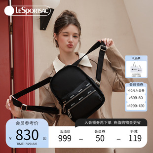 Essential系列時尚 LeSportsac樂播詩新款 純色黑色旅行雙肩包2346
