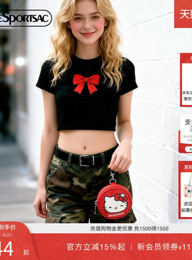 LeSportsac乐播诗新款HelloKitty合作系列可爱红色挂件包挂脖小包
