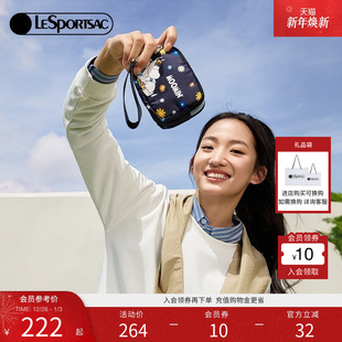 LeSportsac乐播诗新款 多拉链零钱包手拿包 姆明联名轻便时尚