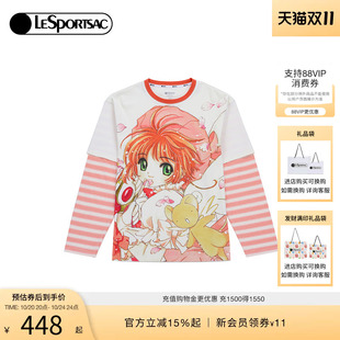 LeSportsac乐播诗新款CLAMP系列魔卡少女樱宽松休闲套头卫衣T恤女