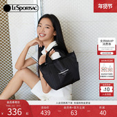 LeSportsac乐播诗新款 CLASSIC系列黑色豹纹流行手提包托特包